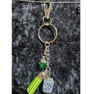 Blue Spot Jasper Key Chain/Bag Charm❤